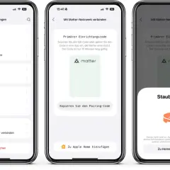 Roborock-Staubsauger wird mit dem Matter-Netzwerk verbunden. Ein QR-Code wird angezeigt, um die Einrichtung zu erleichtern.
