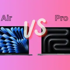 MacBook Air vs. Pro: zwei Laptops mit unterschiedlichen Displays und Designs im Vergleich.