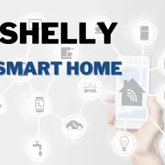 Ein Smartphone zeigt die Steuerung eines Smart Homes mit Shelly-Geräten. Die Einbindung einer Shelly Kamera ist Teil des vernetzten Zuhauses.