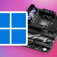 Windows 11-Logo neben einem Motherboard. Die Frage "was ist TPM 2.0" wird hier visuell thematisiert, da es für Windows 11 wichtig ist.