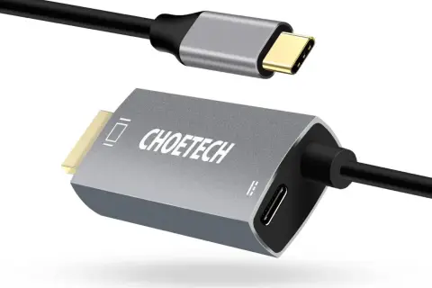 CHOETECH Adapter: USB-C auf HDMI für dein Tablet. Genieße gestochen scharfe Bilder auf deinem Fernseher.