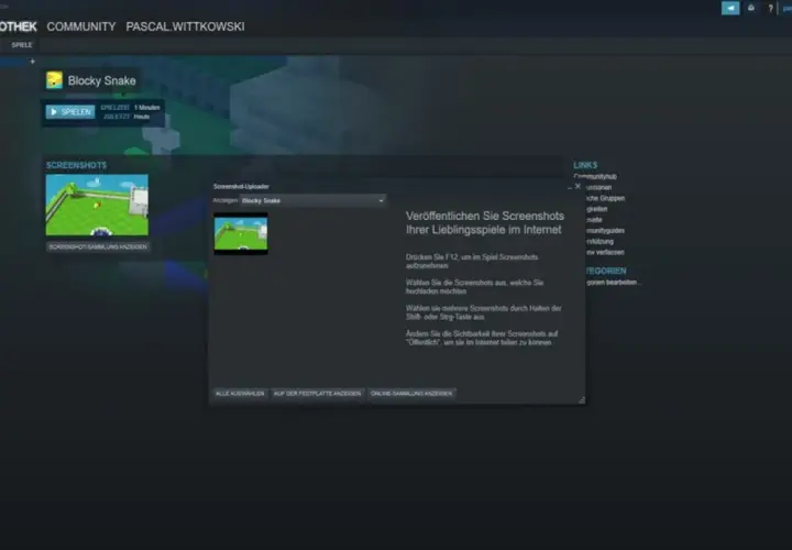 Steam-Screenshot-Uploader für "Blocky Snake". Hier können Sie Ihre Spielbilder verwalten und online teilen.