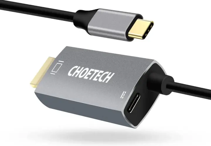 CHOETECH Adapter: USB-C auf HDMI für dein Tablet. Genieße gestochen scharfe Bilder auf deinem Fernseher.