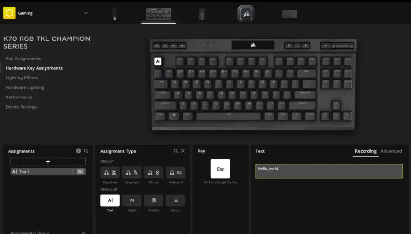 iCUE-Profile für die K70 RGB TKL: Tastenbelegung, Beleuchtung und mehr. Hier werden individuelle icue profiles erstellt.