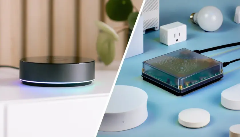 Smart-Home-Geräte und ein DIY-Hub, eine IFTTT-Alternative für Automatisierung.