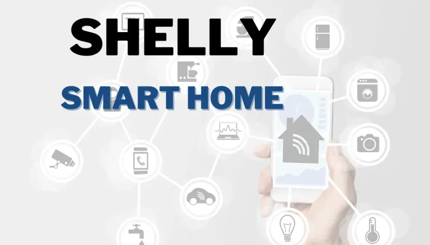 Ein Smartphone zeigt die Steuerung eines Smart Homes mit Shelly-Geräten. Die Einbindung einer Shelly Kamera ist Teil des vernetzten Zuhauses.