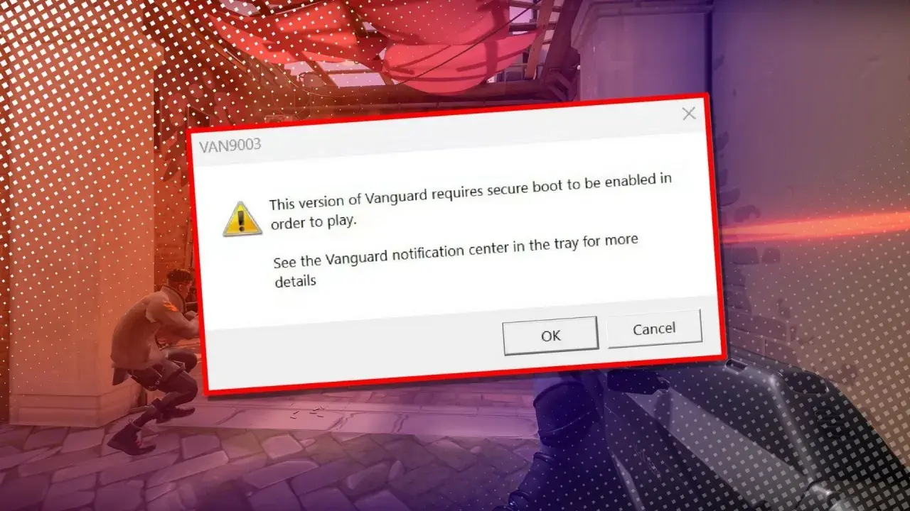 Valorant-Fehler: Vanguard benötigt Secure Boot. Ein Spieler wird durch eine Fehlermeldung daran gehindert, das Spiel zu starten.