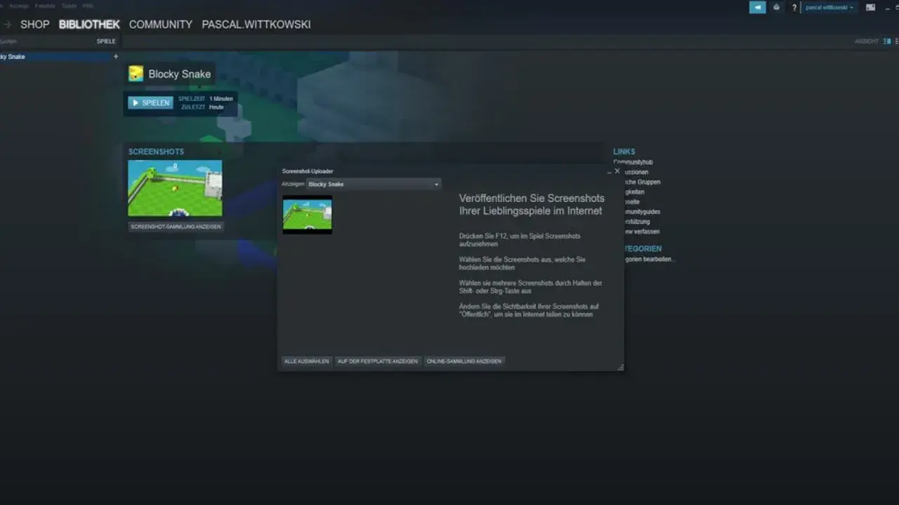 Steam-Screenshot-Uploader für "Blocky Snake". Hier können Sie Ihre Spielbilder verwalten und online teilen.