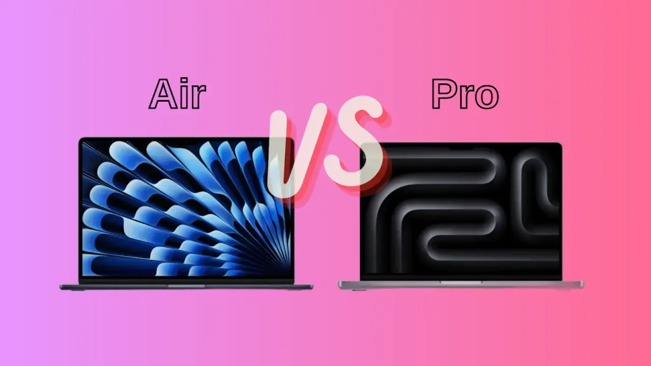 MacBook Air vs. Pro: zwei Laptops mit unterschiedlichen Displays und Designs im Vergleich.