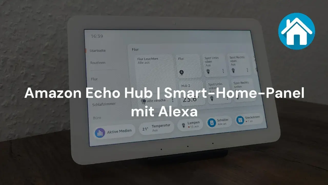 Amazon Echo Hub mit Alexa steuert Smart-Home-Geräte, auch über Zigbee.