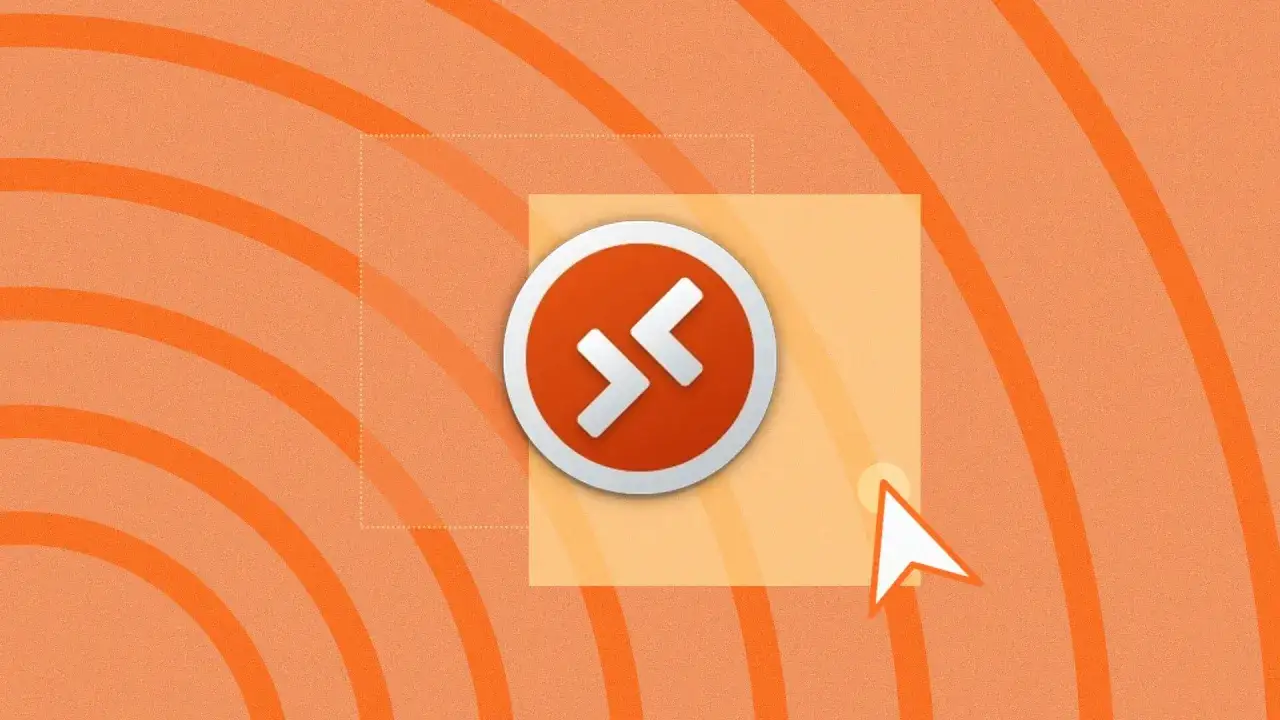 Symbol f&uuml;r eine remote verbindung, mit Mauszeiger, der auf ein Fenster zeigt.