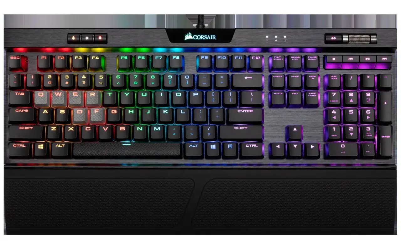 Corsair Tastatur mit RGB-Beleuchtung, ideal f&uuml;r iCUE Linux.